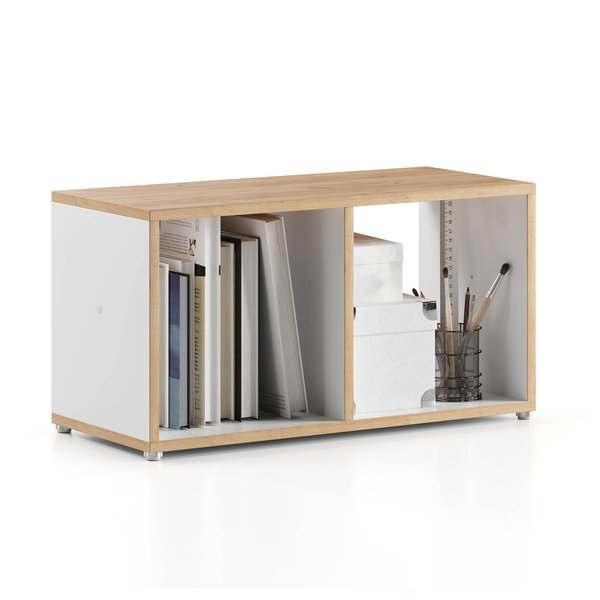 GUTTA Модуль мебельный горизонтальный 35х68х30 см, 2 секции, белый, эвок